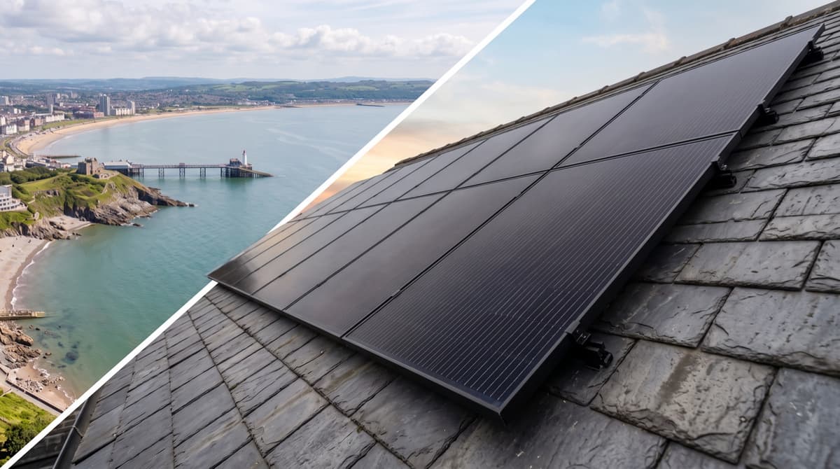 Solar panels serviced by No1 Solar Care in Swansea
